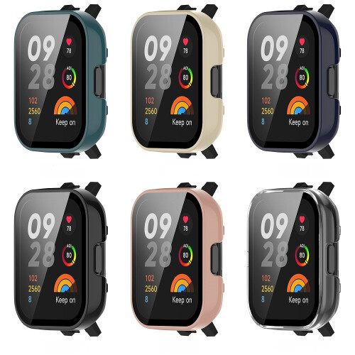 (Light pink) Screen Protective Watch Case For Redmi Watch3 Full Protector Cover Shell 1