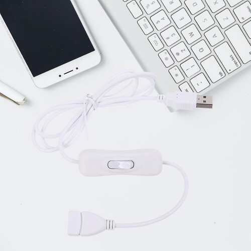 Cable USB 2.0 macho a hembra con interruptor de extensión para línea eléctrica. 1