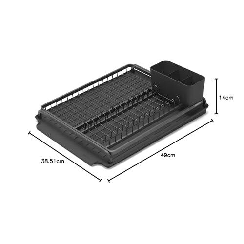Brabantia Brabantia Dish Drying Rack, Dark Grey, Large (38.5 x 49 cm) 2