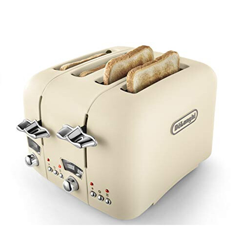 De'Longhi De'Longhi Argento Flora CT04.BG 4 Slice Toaster - Beige 1