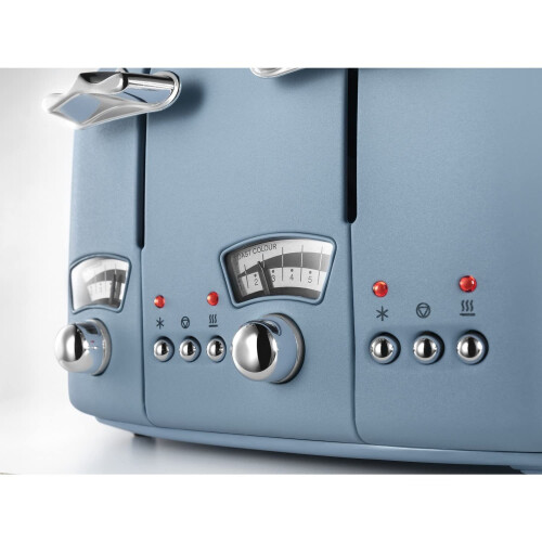 De'Longhi De'Longhi Argento Flora CT04.AZ 4 Slice Toaster - Agave Blue 2