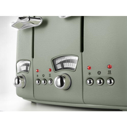 De'Longhi De'Longhi Argento Flora CT04.GR 4 Slice Toaster - Peppermint Green 2