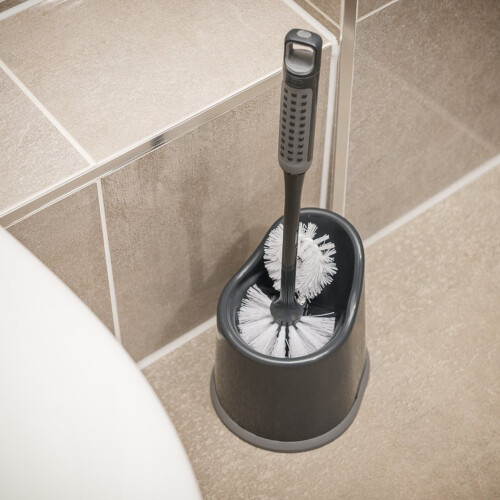 Addis Addis ComfiGrip Toilet Brush And Holder Set In Graphite 1
