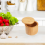 Premium Bamboo Salt Container, Salt Cellar with Magnetic Swivel 4