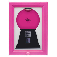(Rose Red) A Wall Mounted Gumball Machine Dispenser with a Picture Photo Frame, a Thoughtful Present Idea