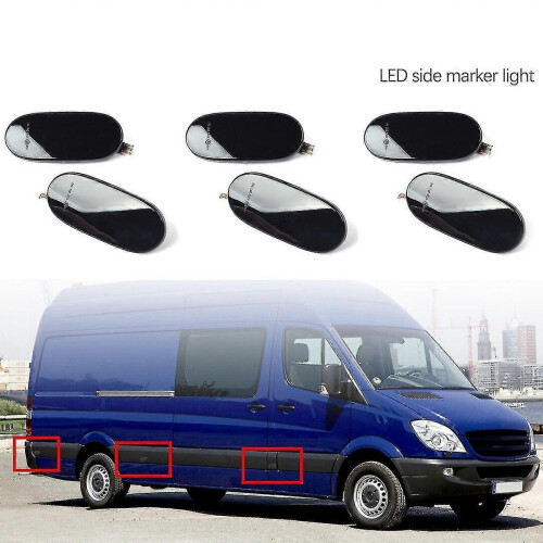 6 luces LED dinámicas de señalización lateral compatibles con Sprinter W906 2006-20 2