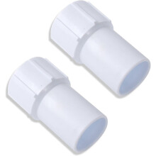 (2-Pack) 1-1/2" Pool Hose Cuff - Threaded Hose Cuff for Spiral Wound Swimming Pool Vacuum Hose - Connects the Vacuum Head to the Vacuum Skimmer Inlet