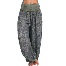 (M, Army Green) Women's Casual Baggy Gypsy Hippie Boho Harem Yoga Pants, Summer Bloomers Trousers