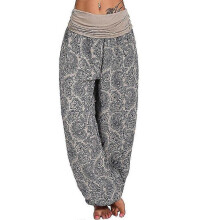 (M, Apricot) Women's Casual Baggy Gypsy Hippie Boho Harem Yoga Pants, Summer Bloomers Trousers