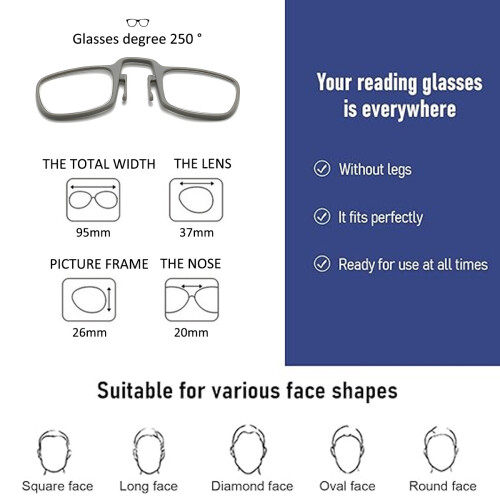 Universal pod case rectangular reading glasses Compatible with portability and ease of use 1