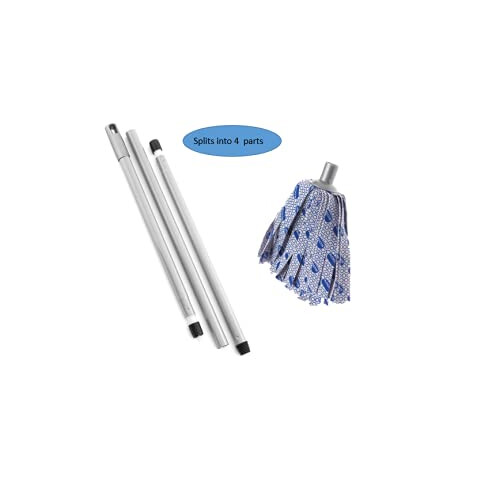Addis Addis Cloth Mop With 3 Piece Handle In Blue, White And Grey 1