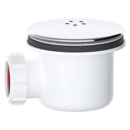Cache-siphon de douche, cache-trou de bonde de douche 90 mm/115 mm, finition chromée 2
