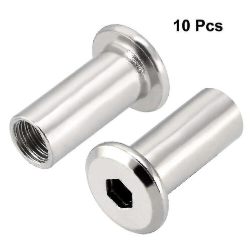 M8x20mm Innensechskant-Einsatzmutter, Schraubpfostenmutter für Möbel, 10 Stück 1
