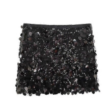 (XS, Black) Sequin Sexy Skirt Bodycon Mini Skirts For Women Trendy 2024 P20250110548-Good