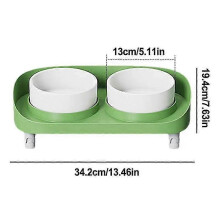 Tilted Elevated Bowl Tall Cat Dishes Ergonomic Stress-Free Pet Feeder Dish Raised Cat Bowls with Non Slip Stand