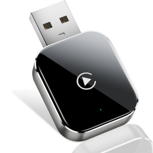 Compatibile con l'adattatore CarPlay wireless per iPhone, da cablato a wireless, dimensioni ridotte, interfacce USB e USB-C, nessun ritardo.