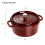 Staub 4 quart round cocotte, grenadine. 3
