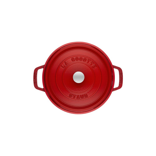 STAUB Cast Iron Roaster/Cocotte, Round, 30 cm, 8.35 L, Cherry Red 2