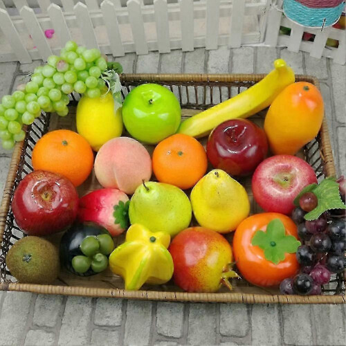 (11) Artificial Fruit Oran Lemon Like Photography Prop Home R--Good