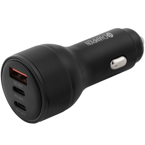 USB Charger 130W, 3-Port QC/PD, Black 1