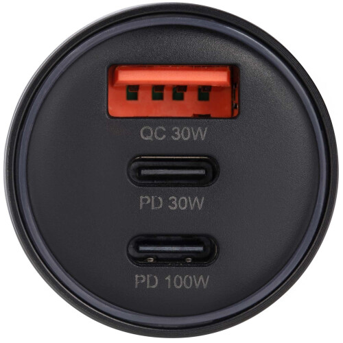 USB Charger 130W, 3-Port QC/PD, Black 2