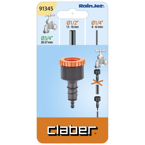 Claber Claber 1/2 Inch-1/4 Inch Threaded Adapter 1