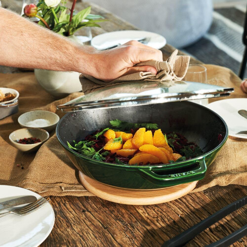 STAUB Cast Iron, Wok, Basil, 30 cm 2