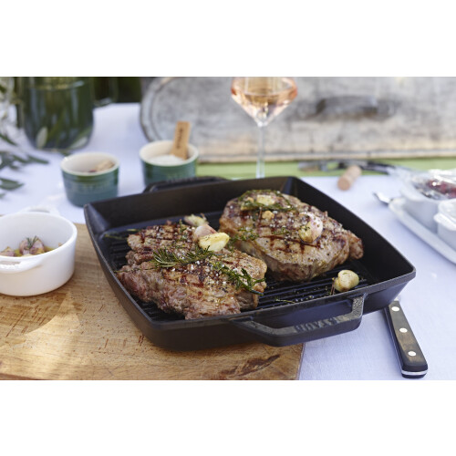 STAUB Cast Iron Square Grill Pan, Black, 23 cm 2