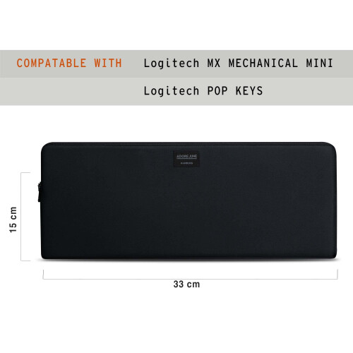 Adore June Keeb Pro Case Compatible with Logitech MX Mechanical Mini, Practical Soft Case for Safely Carrying the Keyboard, Black 1