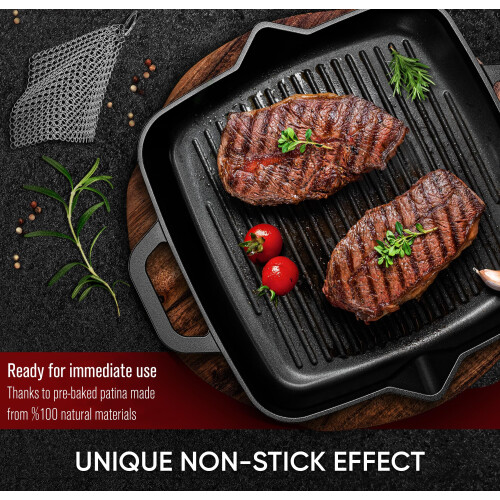 (26cm, Grillpfanne) Gusseisenpfanne 2