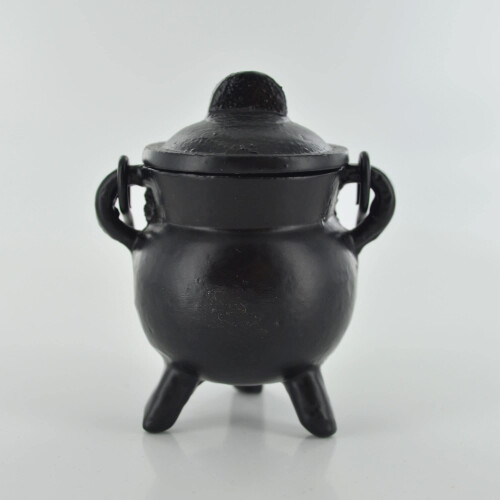 Prezents Black Cast Iron Cauldron Mini - Plain Wicca Pagan Celtic Decor, S, (40005) 1