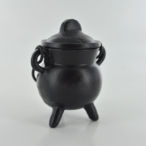 Prezents Black Cast Iron Cauldron Mini - Plain Wicca Pagan Celtic Decor, S, (40005) 2