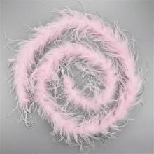 (Light pink) 2yards /lot Ostrich Feather Boa Decor For Clothes Holiday Decorations Fluffy Feathers Cape Handicraft Accessories Plumas Trims