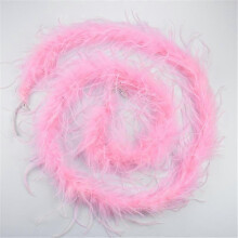 (Pink) 2yards /lot Ostrich Feather Boa Decor For Clothes Holiday Decorations Fluffy Feathers Cape Handicraft Accessories Plumas Trims