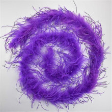 (Purple) 2yards /lot Ostrich Feather Boa Decor For Clothes Holiday Decorations Fluffy Feathers Cape Handicraft Accessories Plumas Trims