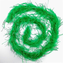 (Grass green) 2yards /lot Ostrich Feather Boa Decor For Clothes Holiday Decorations Fluffy Feathers Cape Handicraft Accessories Plumas Trims