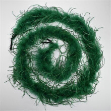 (Dark green) 2yards /lot Ostrich Feather Boa Decor For Clothes Holiday Decorations Fluffy Feathers Cape Handicraft Accessories Plumas Trims