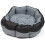 Medium Grey/Black Waterproof Round Dog Bed 6