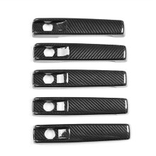 Ensemble de 5 Autocollants de Garniture de Poignée de Porte Extérieure en Véritable Carbone pour - Classe G W465 G63 G55 G500 G550
