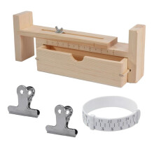 Jig-Armband-Maker mit 2 Clips, Holz-Jig-Armband-Maker, U-FöRmiges Armband mit Klarer Skala, Handstrick-Armband-Schablone