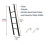Black Metal Bunk Bed Ladder with Adjustable Length, Stable Construction and Easy Hook Installation 5