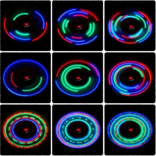 Μεταλλικό φωτιζόμενο Fidget Spinner με LED - Μπομπονιέρα για πάρτι με άφθονο φως - Πα 1
