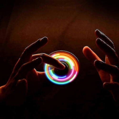 Μεταλλικό φωτιζόμενο Fidget Spinner με LED - Μπομπονιέρα για πάρτι με άφθονο φως - Πα 2