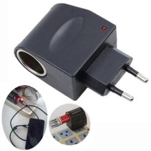 Voltage Converter 220 V To 12 V And 1,000 Ma - Max 12 Watt - Cigarette Lighter Socket Adapter with Plug - Converter Voltage Converter-In stock