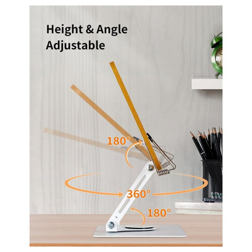 Book Stand for Reading-Adjustable Book Holder with 360Rotate Base & Foldable Desktop Stand Riser for Book,Recipe,Laptop 1