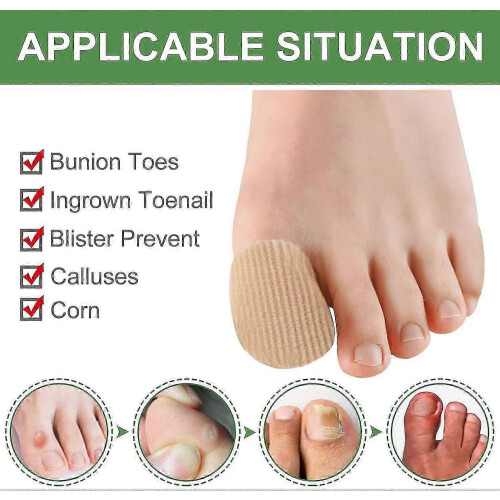 10pack Toe Caps Closed Toe Surface Fabric Sleeve Protectors With Gel Lining 1