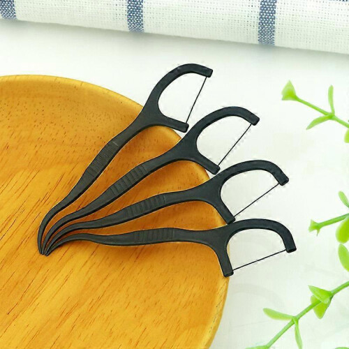 Premium Eco Dental Floss Picks - 50*2 100pcs flosser Value Pack  Biodegradable Flossers 1