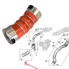11617805401 Car Intercooler Pipe Turbo Hose for 5 Series F10 F07 6 F13 F06 7 F01 F02 2002+