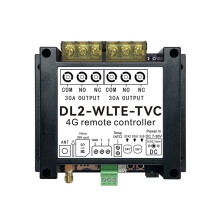 GSM 4G SMS APP Web Remote Controller  DL2-WLTE 30A 2 Channel Relay Output with Temperature Sensor DI Input Alarm