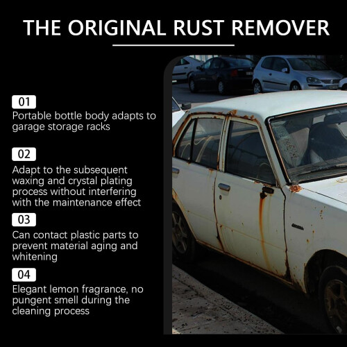 Rust Remover Spray for Car 2Pcs 30ml, Heavy Duty Rust Dissolver for Metal Tools Wheels, Fast Rust Removal No Sanding Needed 1